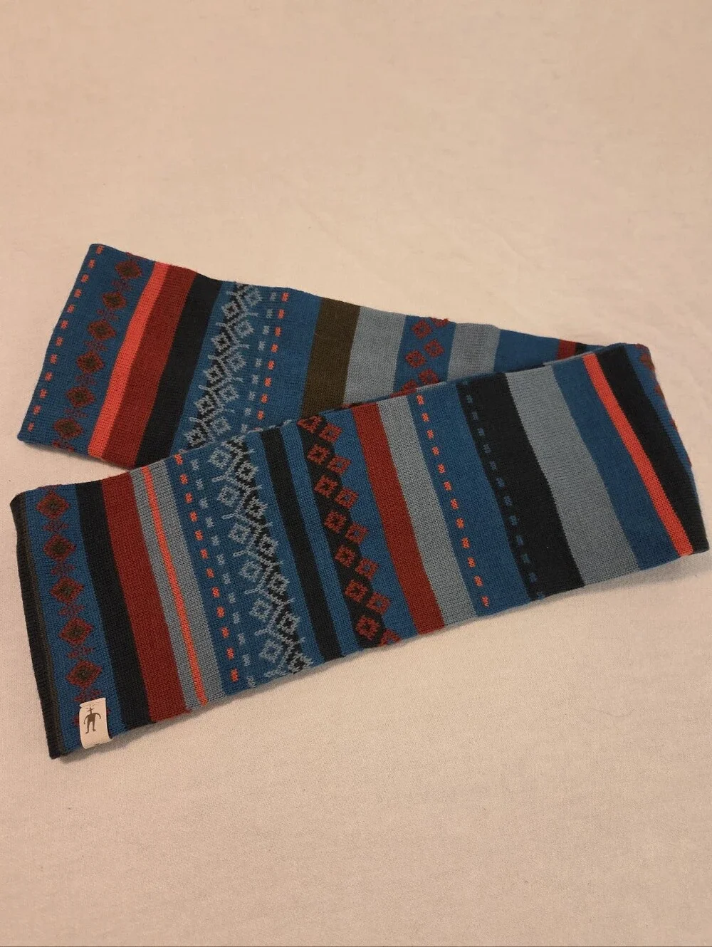 SMARTWOOL Multicolor Fair Isle Stripe 100% Merino Wool Infinity Scarf Unisex OS